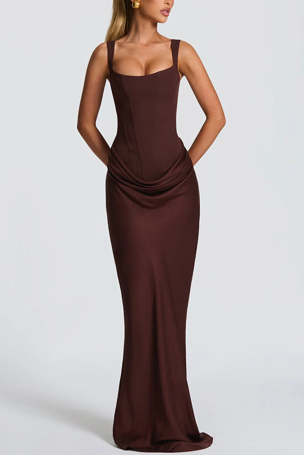 VESTIDO MAXI CORSET ENTALLADO