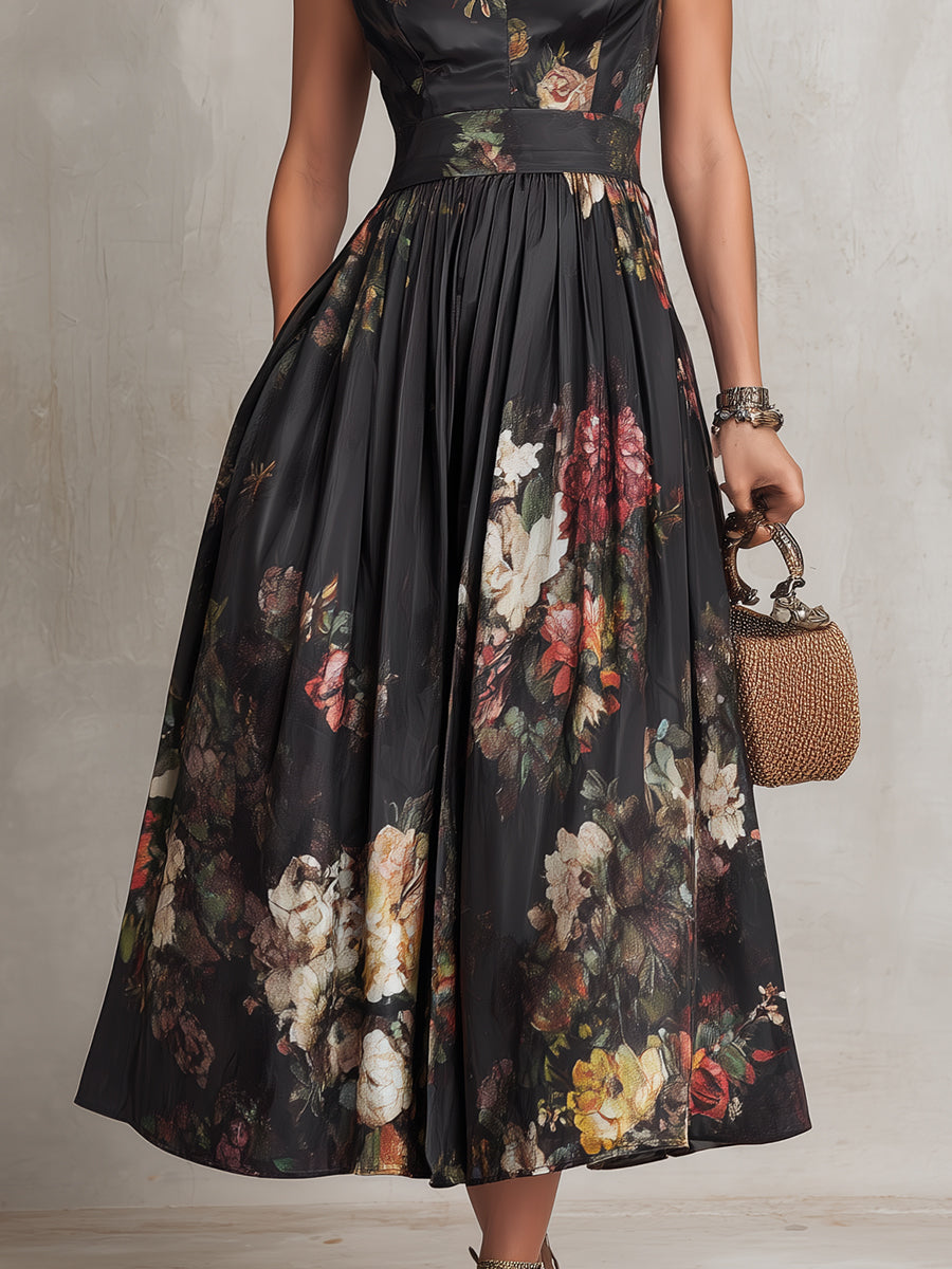 VESTIDO MIDI FLORAL