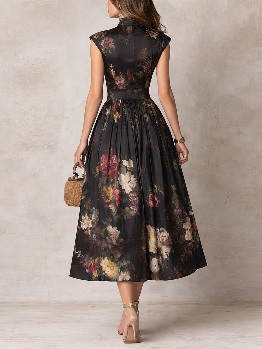 VESTIDO MIDI FLORAL