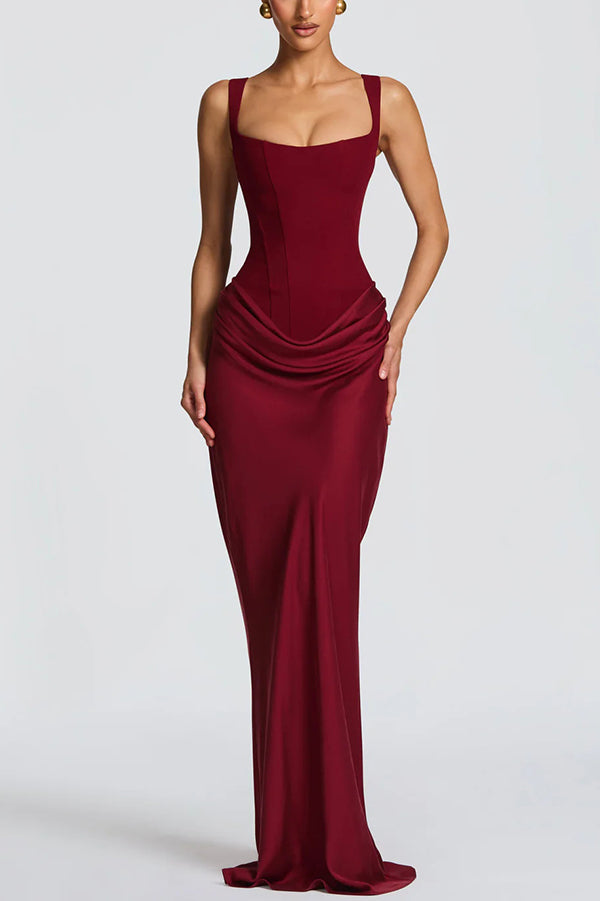 VESTIDO MAXI CORSET ENTALLADO